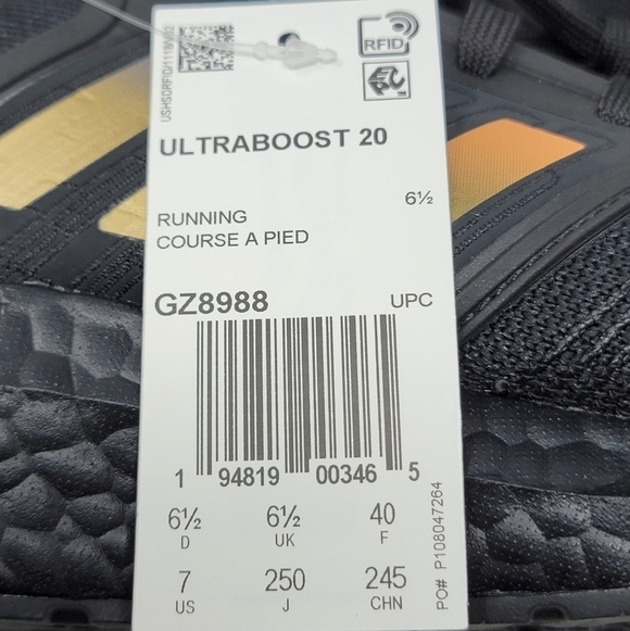 Adidas Mens Size 7 Ultraboost 20 Chinese New Year Black Running Shoes GZ8988 New main image 5